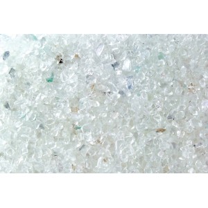 Kristallklarer Glassplitt (4-8mm) im 10 kg Sack. Zierkies für Garten und Deko.
