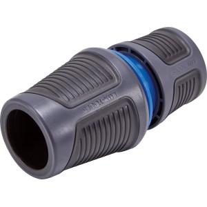 LUX Schlauchverbinder 19 mm (3/4) mit Wasserstopp, aus Kunststoff mit Gummieinlage.