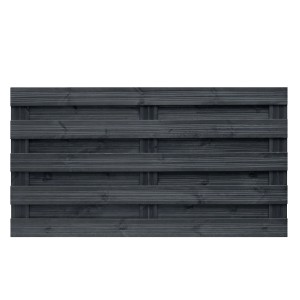 Sichtschutzzaun Goch, anthrazit lasiert, 90x180 cm, Holzzaun-Element für Garten & Terrasse.