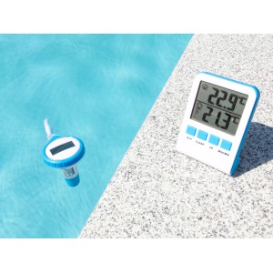 Steinbach Funkthermometer für Pool/Teich: Wassertemperaturanzeige und digitales Display.