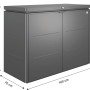 Biohort Gartenbox HighBoard 160, dunkelgrau-metallic, mit Maßen. Ideal als Universalbox für Gartenutensilien.