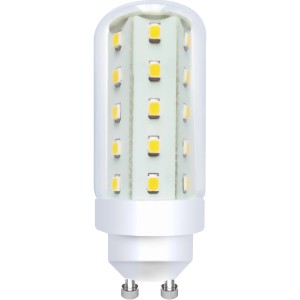 LED-Leuchtmittel GU10, 4W, Kapselform. Kompakte Lampe für warmweißes Licht.