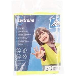 Cartrend Warnweste für Kinder und Jugendliche in Neongelb für mehr Sicherheit.