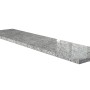 Grau-weiße Fensterbank Sino, 40 cm breit, mit Wasserrille für Innen & Außen.