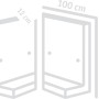 Diephaus L-Stein Ecke bewehrt Grau 90° (2-teilig) mit Maßangaben.