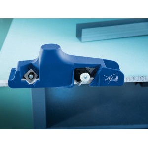 Blauer LUX Kantenhobel für Gipskartonplatten, zum Anfasen und Zuschneiden von Kanten.