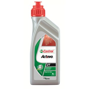 Castrol Actevo 2T Motoröl, 1 Liter Flasche für Zweitaktmotoren.