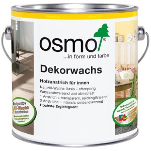 Dose Osmo Dekorwachs Transparent Farblos 2,5 l für Holz im Innenbereich.