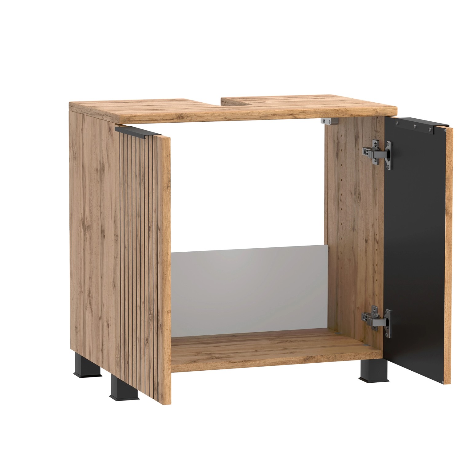 Held Möbel Unterbecken-Set 200 x 60 x 35 cm Wildeiche 2 Türen 2-tlg._10