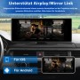 JUNSUN CARPLAY 10 Zoll Autoradio mit Touchscreen im Auto, zeigt Film. Unterstützt kabelloses CarPlay & Android Auto.