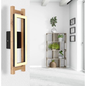 Globo LED-Wandleuchte Illa 1-flammig Schwarz matt 135 x 450 mm