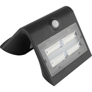 REV Ritter LED-Solarleuchte Butterfly, 3,2 W, Anthrazit, mit Bewegungsmelder für den Außenbereich.