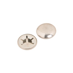 Starlockkappe aus Stahl, Ø 12 mm, vernickelt für Rollen und Räder.