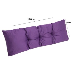Violettes Setgarden Palettenkissen, 120x40 cm, Rückenkissen für Gartenmöbel.