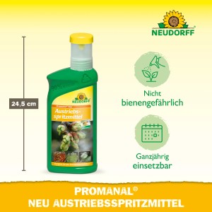 Neudorff Promanal Neu Austriebsspritzmittel, 500ml Flasche zur Spinnmilbenbekämpfung.