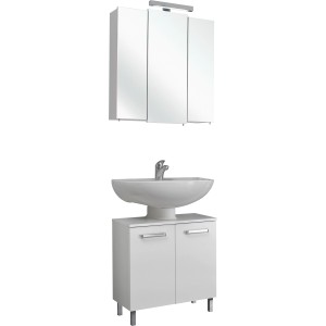 Pelipal Badmöbel-Set Quickset 312 Weiß 68 cm 2-tlg.