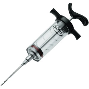 Rösle Marinierspritze, 50ml, mit Skala und abnehmbarer Nadel für intensives Grill-Aroma.