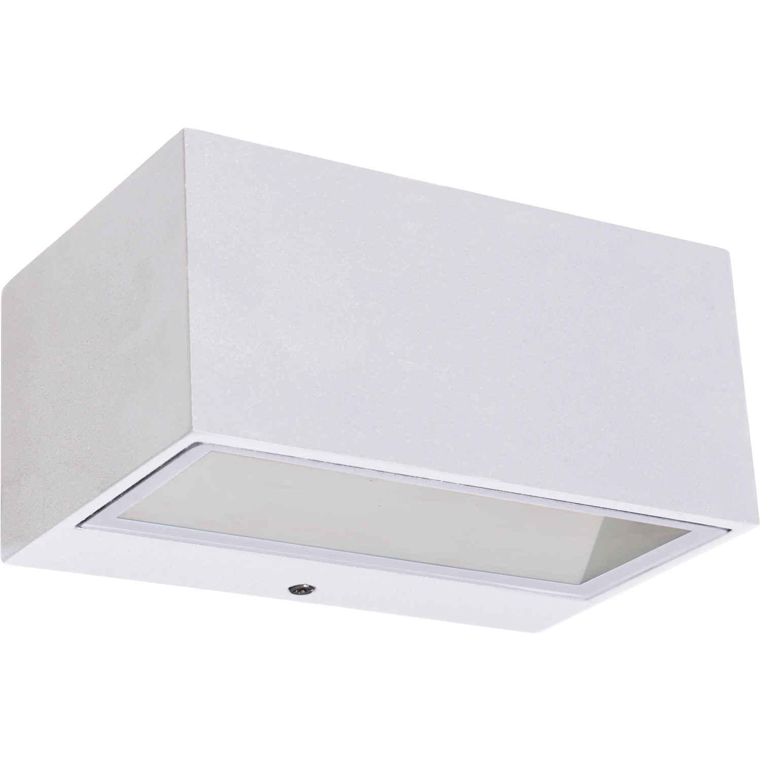 Weiße LED-Außenwandleuchte Gemini von LUTEC aus Aluminiumguss für den Außenbereich.