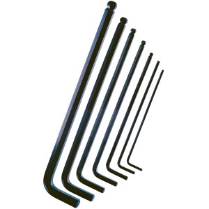 7-teiliger LUX Kugelkopf-Stiftschlüssel Satz Classic aus Chrom-Vanadium-Stahl.