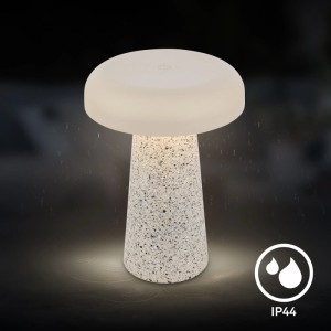 Brilo Akku Tischleuchte Cloud Dimmbar Touch Travertin