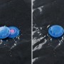Vakuum-Kleiderbeutel 3er-Set mit blauem Ventil für platzsparende Aufbewahrung.