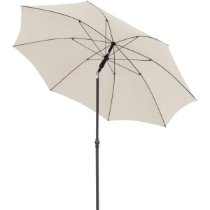 Doppler Marktschirm, Ø 208 cm, Natur, mit Handöffner. Sonnenschirm für Garten und Terrasse.