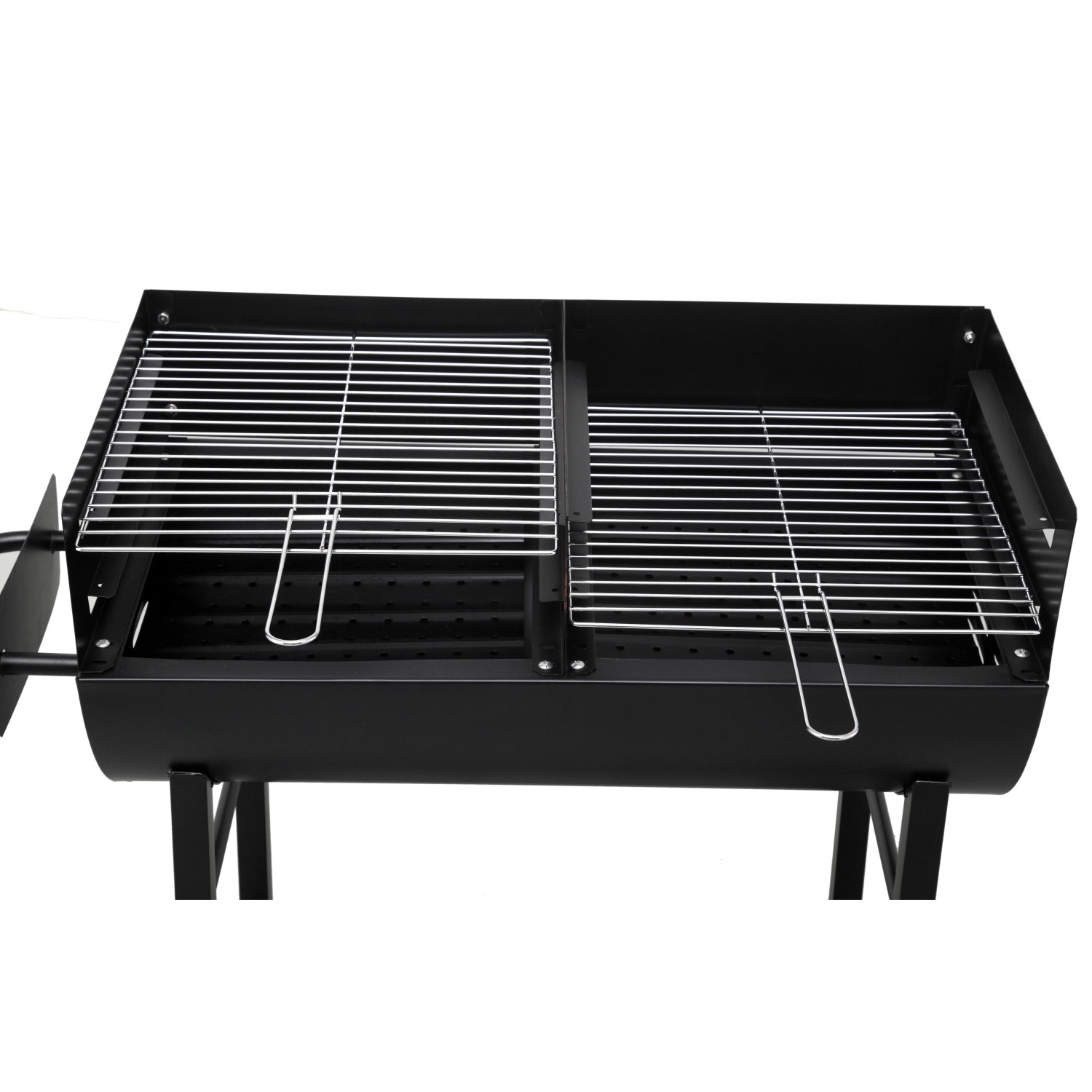 Tepro Grillfass Detroit Holzkohlegrill mit zwei Grillrosten und Windschutz.