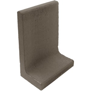 Diephaus L-Stein, unbewehrt, anthrazit, 80x40x40x7 cm. Ideal für Einfassungen und Mauersysteme.