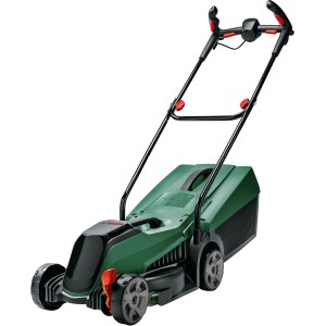 Bosch CityMower 18V-32 Akku-Rasenmäher mit Akku und Ladegerät.
