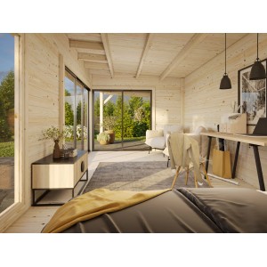 Palmako Gartenhaus Andrea Slide Naturbelassen 898 cm x 300 cm FSC®