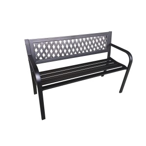 Garden Pleasure Gartenbank Askja 76 cm x 50 cm x 119 cm Schwarz