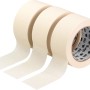 Flachkrepp Klebeband-Set, beige, 3 Rollen à 50m, zum Abkleben bei Malerarbeiten.