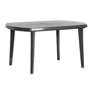 Jardin Gartentisch Elise Rechteckig Kunststoff Grafit 90 cm x 140 cm