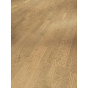 Parador Parkett Classic 3025 Eiche Malbec Weiß, 3-Stab, rustikal und matt lackiert.