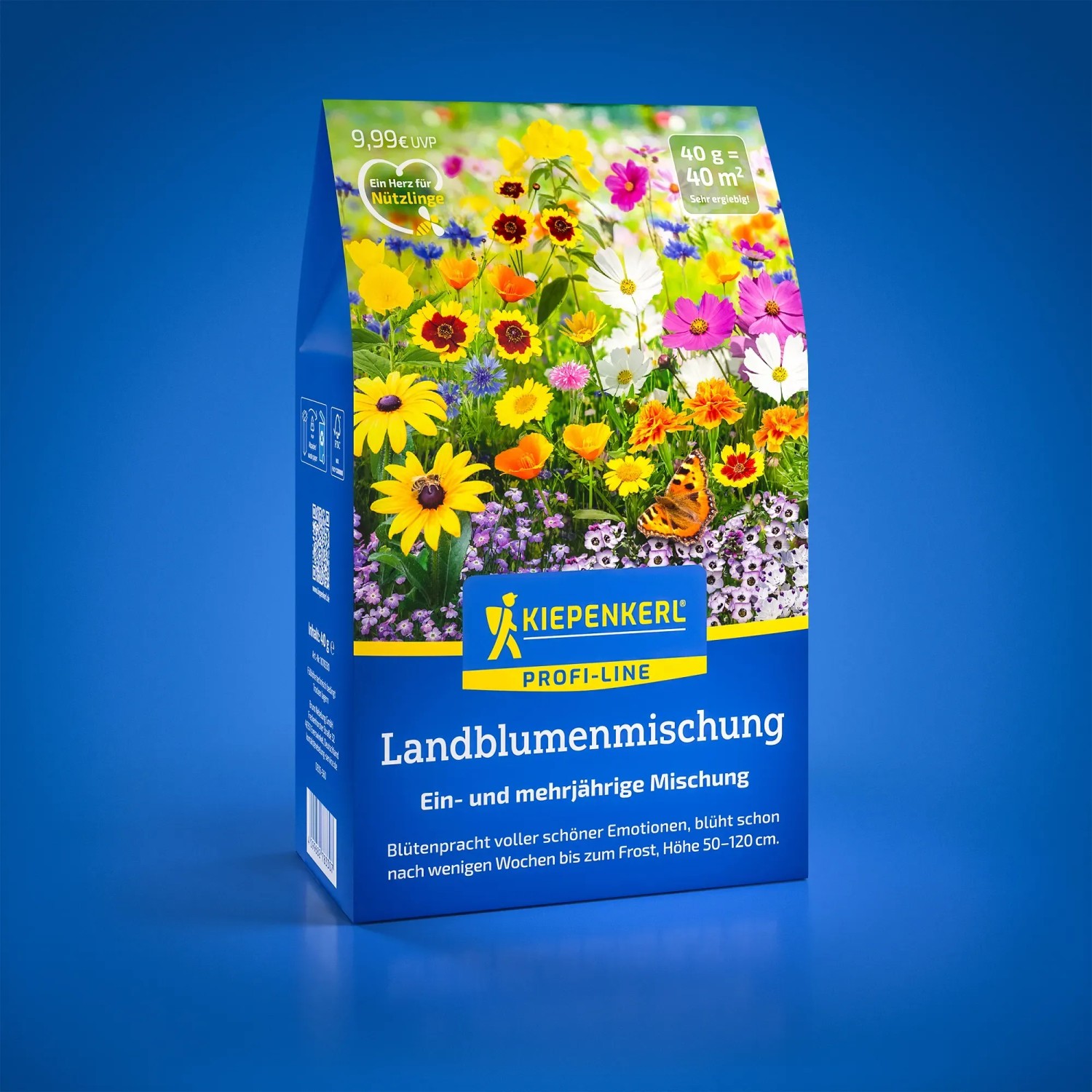 Kiepenkerl Profi-Line Landblumen-Mischung, 40g Packung mit bunten Wild- und Gartenblumensamen.