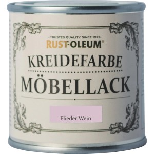 Rust-Oleum Kreidefarbe Möbellack Fliederwein, matte Farbe im Farbtopf.