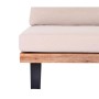 Detailansicht: MCW Lounge-Sessel H54 im 2er-Set, hellbraunes Holz, beige Polster.