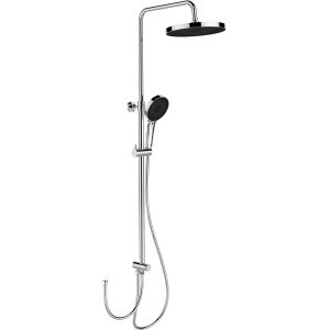 Wenko Duschsystem Softwater Chrom mit Kopf- und Handbrause.