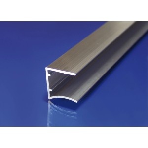 Alu-U-Profil 1,6 cm als Tropfnase für Easy-click Paneele, 300 cm lang.