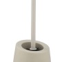 Beige Wenko WC-Garnitur Badi aus Keramik mit Silikonbürste und schwarzem Bürstenkopf.