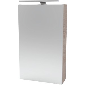 Fackelmann Spiegelschrank SBC Alaska Esche 40 cm mit Aufsatzleuchte und Softclose.