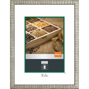 OBI Holz-Wechselrahmen Silber, 30x40 cm, FSC®-zertifiziert. Bilderrahmen für Fotos und Drucke.
