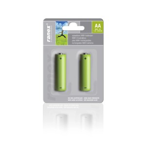 2er-Set AA Akkus, 1.2V NiMH, 800mAh, Ersatzakkus für Solarleuchten.