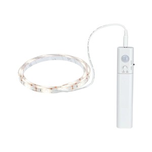Paulmann LED-Strip, 1m, batteriebetrieben, warmweiß, mit Bewegungsmelder und selbstklebend.