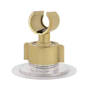Wenko Duschkopfhalter 360° ohne Bohren Gold Matt