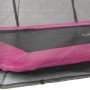 Detailaufnahme: Rosa EXIT Silhouette Bodentrampolin 214x305cm mit Sicherheitsnetz.