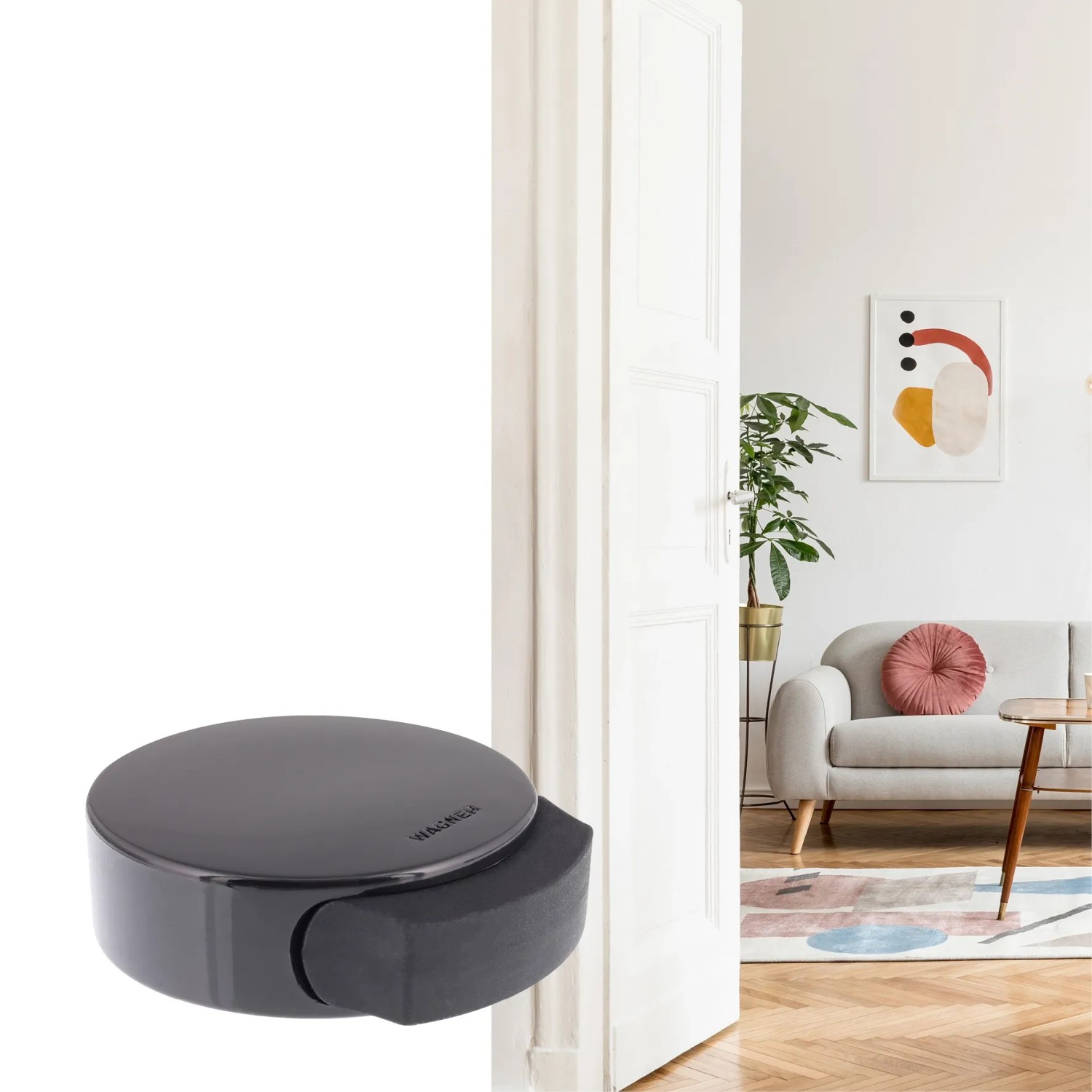 WAGNER Bodentürstopper BLACK DELUXE - Selbstklebend & Rückstandslos Entfernbar