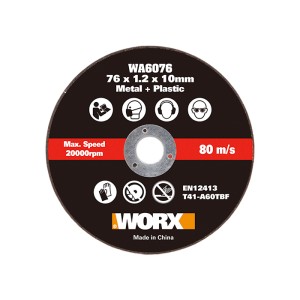 Worx Metallschneider, 76 mm Durchmesser, Zubehör für Akku-Winkelschleifer.