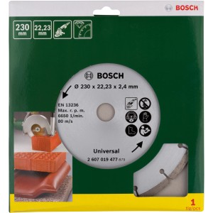 Bosch Diamanttrennscheibe Promoline, 230mm, für Baumaterialien wie Stein und Beton.