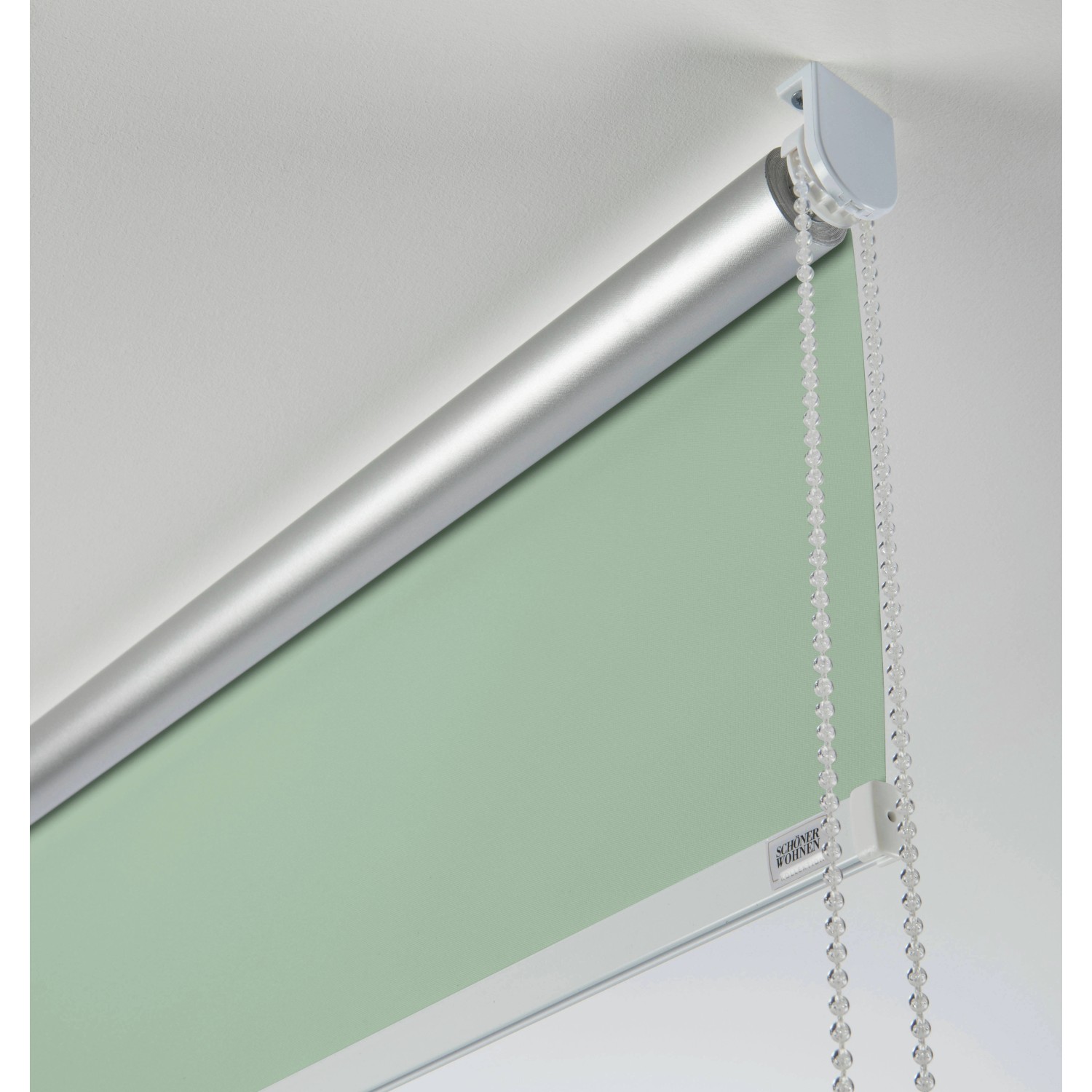 Schöner Wohnen Thermo-Rollo Martha, 100x150 cm, Grün. Lichtundurchlässiges Rollo mit Kettenzug.